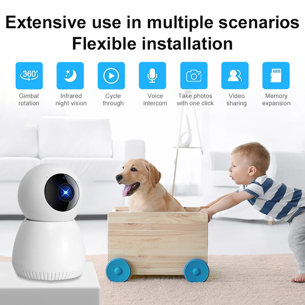 2MP Kūdikio stebėjimo 2.4 G, Wi-fi IP Kamera 1080P HD Wireless Patalpų, 2-Way Audio Judesio Aptikimo Mini CCTV Vaizdo Apsaugos Pet Cam