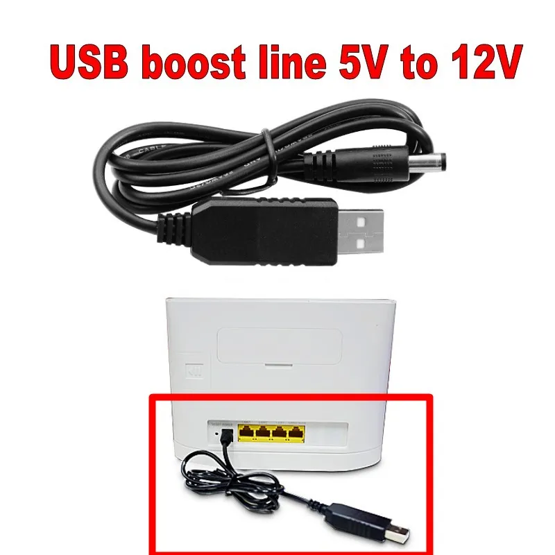 Daug 10vnt USB power boost linija DC 5V DC 12V Žingsnis IKI Modulis USB Keitiklis Adapterio Kabelį 2.1x5.5mm Kištukas