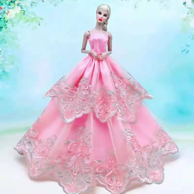 Mados Romantiškas Gėlių Off Peties Princesė Suknelė Barbie Lėlės Drabužiai Vestuvių Suknelė Vestidoes 1/6 BJD Lėlės Priedai Žaislas