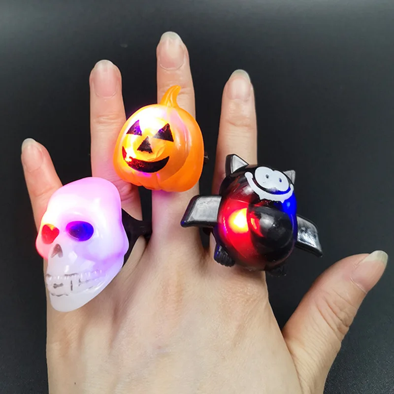 Helovinas LED žiedinės Blykstės Pirštu Šviesos Šalies Naudai Mirksi Želė Šviesos Žiedai Žėrintis Piršto Žiedą, Žaislai Vaikams, Suaugusiems