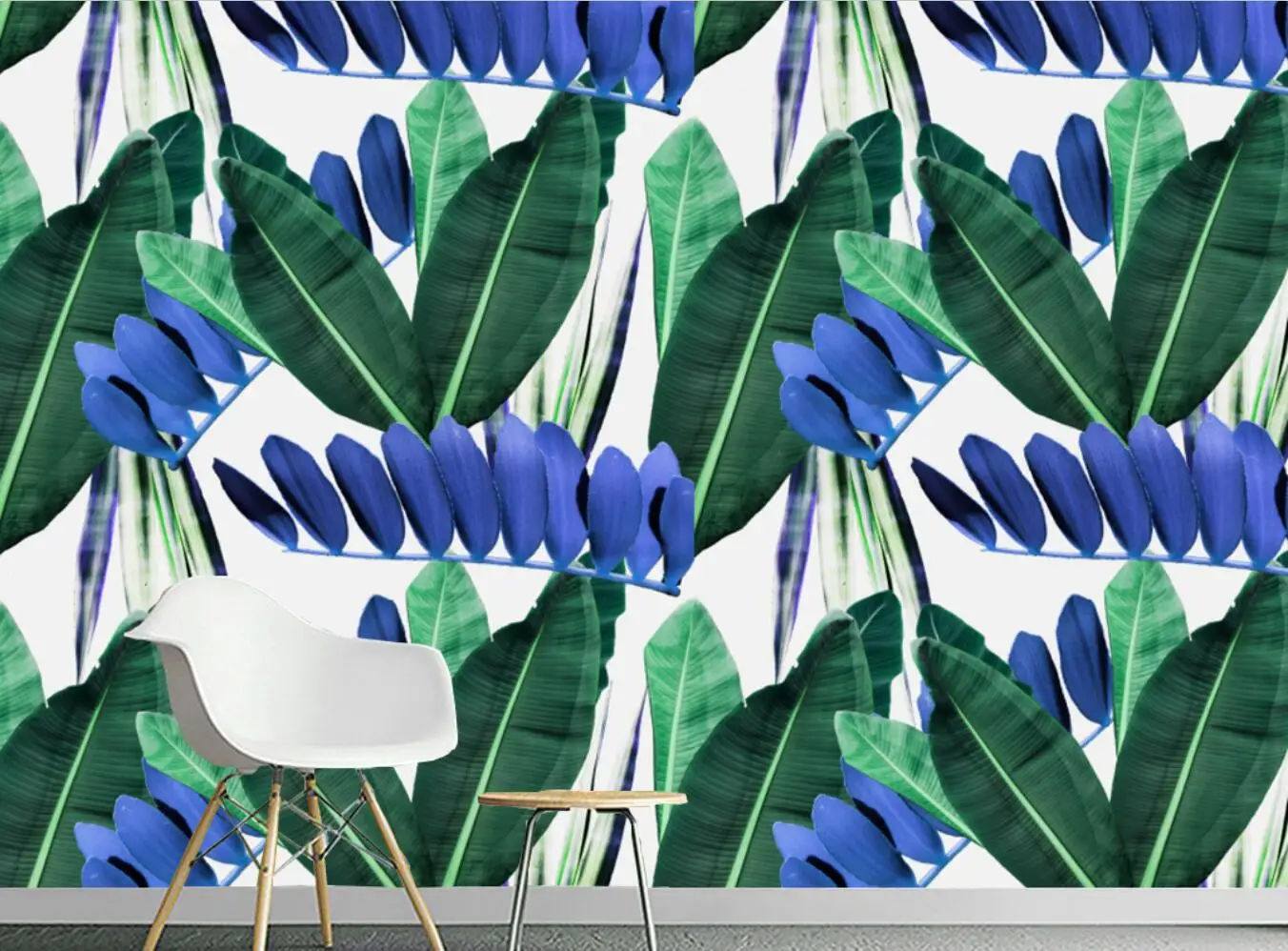 Individualizuotos fono paveikslėlį paprasta tropinių augalų bananų lapų TV foną, sienos, namo apdailos gyvenimo kambario, miegamasis freskomis 3d tapetai