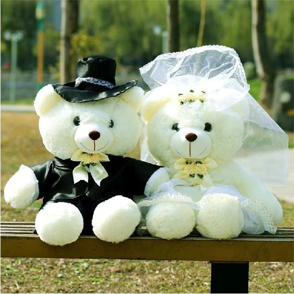 Vestuves pora padengia dovana Vaikams pliušinis žaislas mielas lokys gimtadienio dovana vaikams, kūdikių įdaryti žaislas