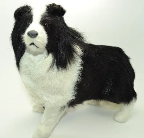 apie 18x21cm pasienio kolis šuns modeliavimas Aviganis sunku modelio žaislas polietileno&kailiai, rankdarbių ornamentu namų puošybai b0751