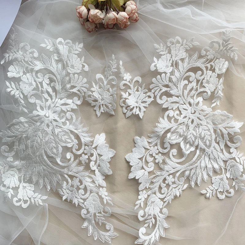 Europos stiliaus modelis medvilninių siūlų siuvinėjimo nėrinių gėlių vestuvių suknelė, sijonas krūtinę, nugarą priedai