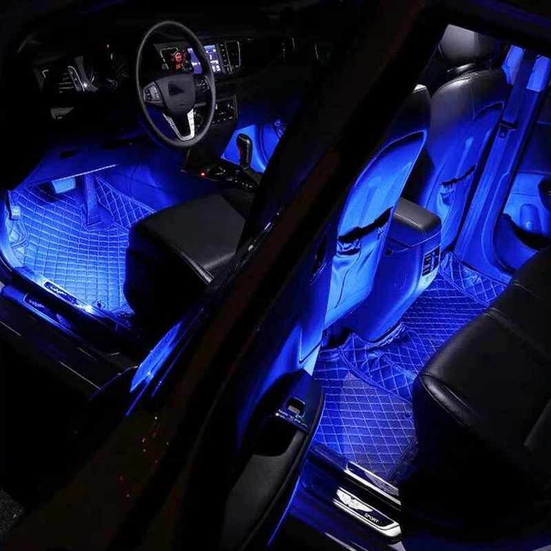 Automobilio LED Šviesos Snukio Aplinkos Šviesos RGB LED Juostos Atmosferą, Vidaus apšvietimo Spalvinga Dekoratyvinis Apšvietimas 12v Auto Accessories