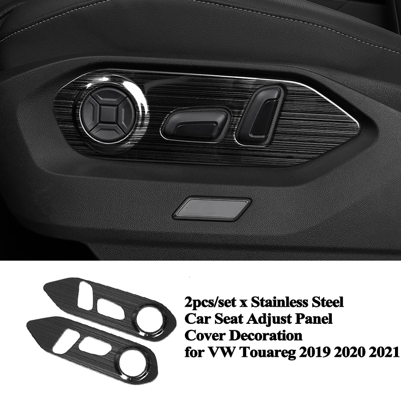 2vnt/komplektas Stiliaus Automobilio Sėdynės Koreguoti Skydelio Dangtelį Apdaila Apdaila China Lipdukas, Priedai VW Volkswagen Touareg 2019 2020 2021