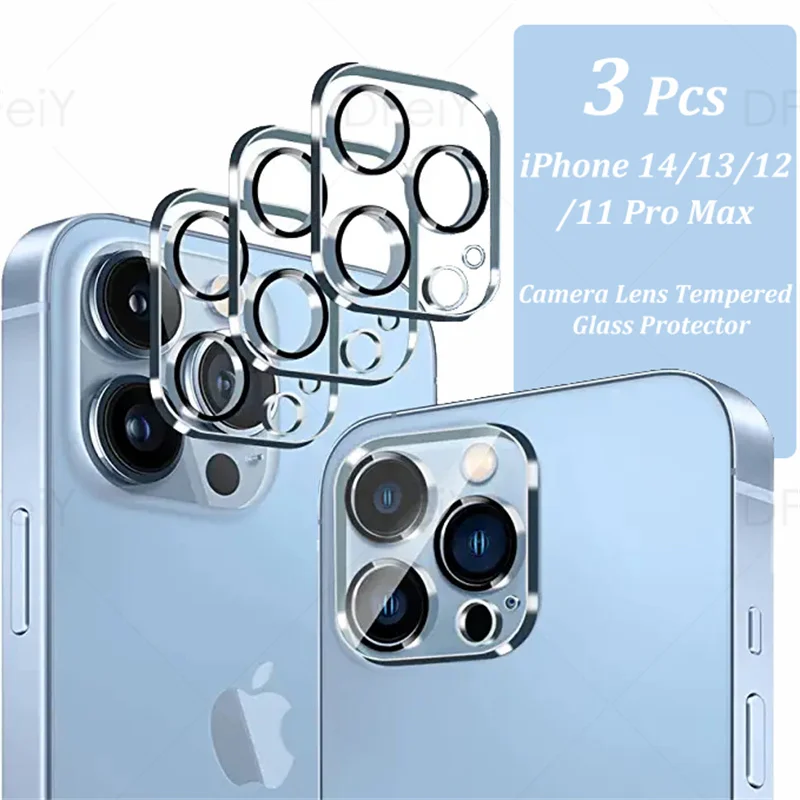 3 Vnt Pilnas draudimas Fotoaparato Objektyvą Protector, iPhone 14 Pro Max Kamera Protector, iPhone 11 12 13 Pro Max 12 13 Mini Kamera Filmas