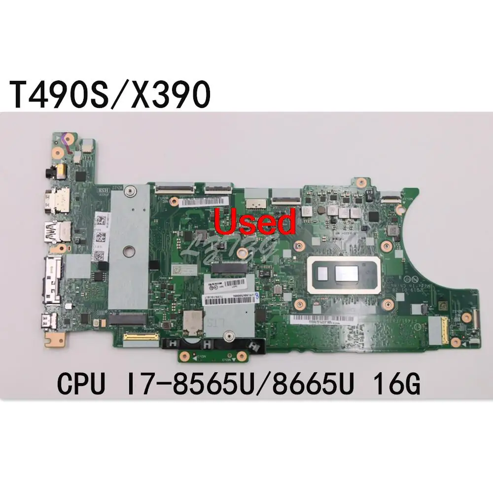 Naudotas Lenovo ThinkPad X390/T490S Nešiojamojo kompiuterio Motininės Plokštės PROCESORIUS I7-8565/8665 16GB FRU 01HX916 01HX946