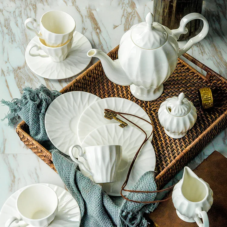 Keraminės Kavos Rinkinys Europos kavos rinkinys retro taurės patiekalas kūrybos dovana arbata 