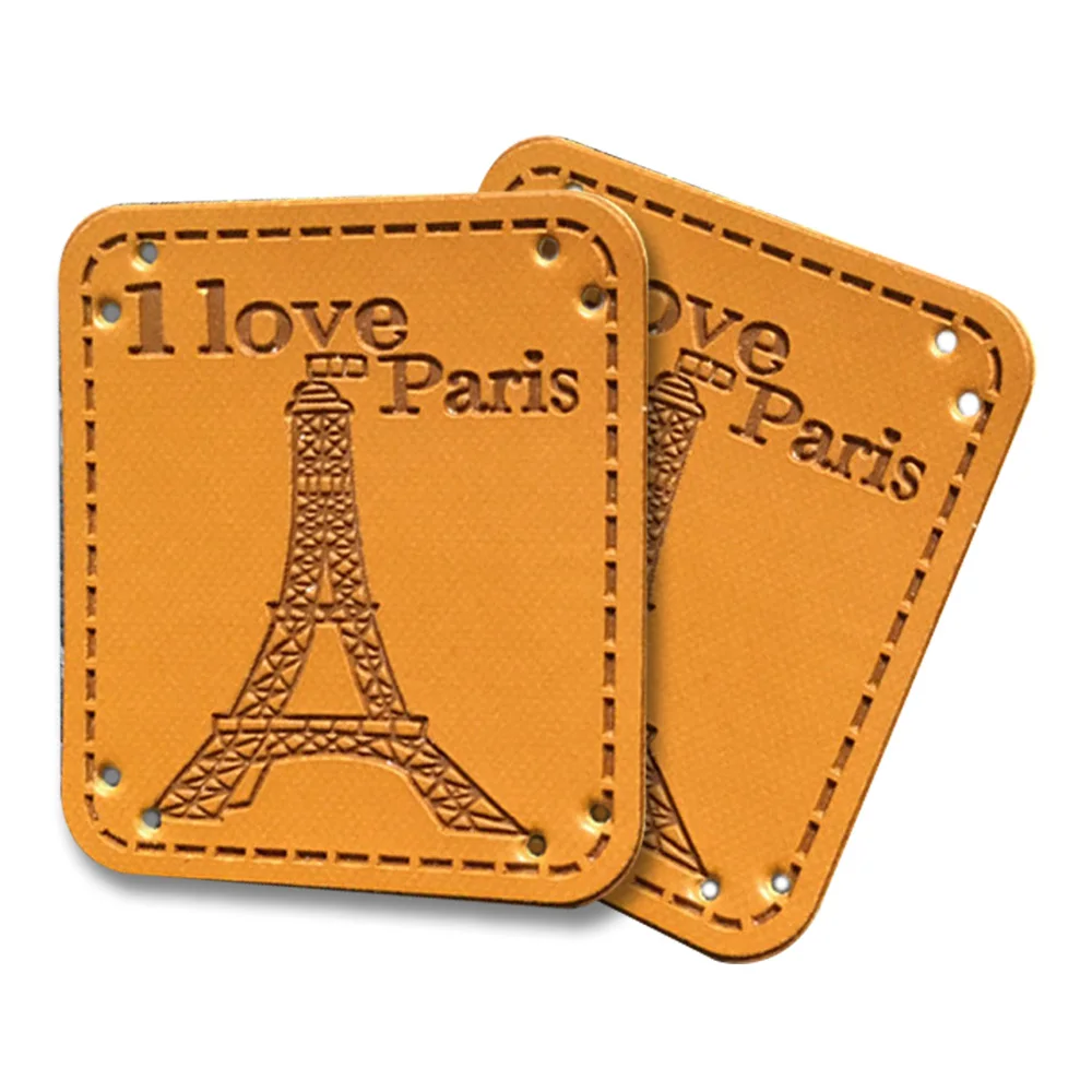 I Love Paris Odinis Etiketės, Rankų Darbo Aksesuarų, Paryžiaus Rankų Darbo Odos Žymas, Bagažo Siuvimo Etiketės Batų 