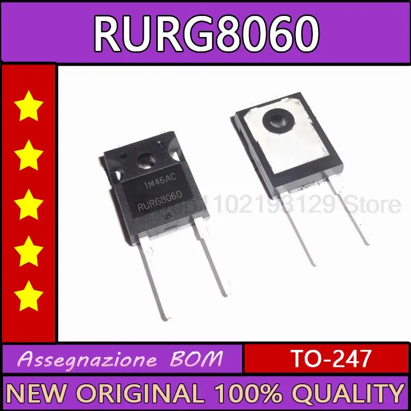 Rurg8060 naujų importuojamų greitai atsigauna diodų 80A 600V