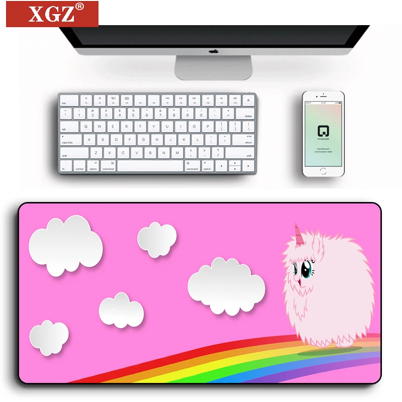 XGZ RGB Didelis Pelės Mygtukai Cute Rožinė Mergaitė Klaviatūra Ne slydimo atsparus Vandeniui Susiuvimas Kompiuterio Stalas Biuro Sąsiuvinis 40x90cm, 30x80cm