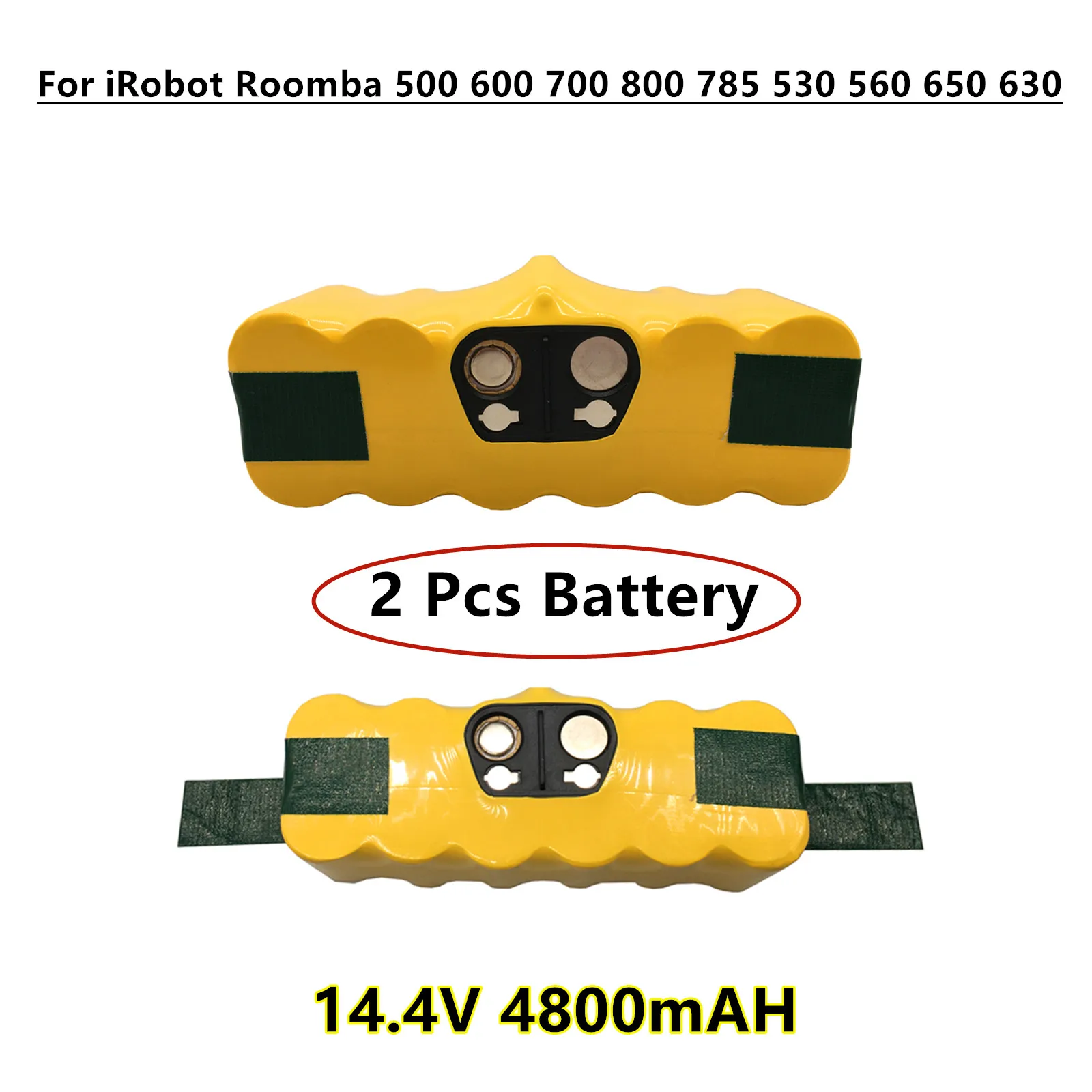 2 Vnt 4800mAh 14,4 V Dulkių siurblys Baterija iRobot Roomba 500 600 700 800 785 530 560 650 630 14.4 V Pakeitimo Battrey