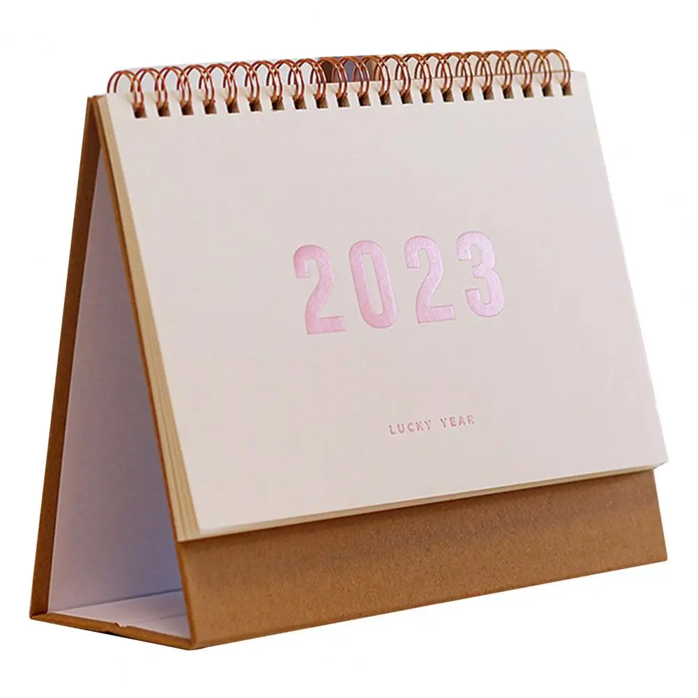 Patogus Kalendorius Minimalistinio 2023 Kalendorius Twin Spiralinis Įrišimas Nuolatinis Apversti Stalo Kalendoriaus Įrašo Data