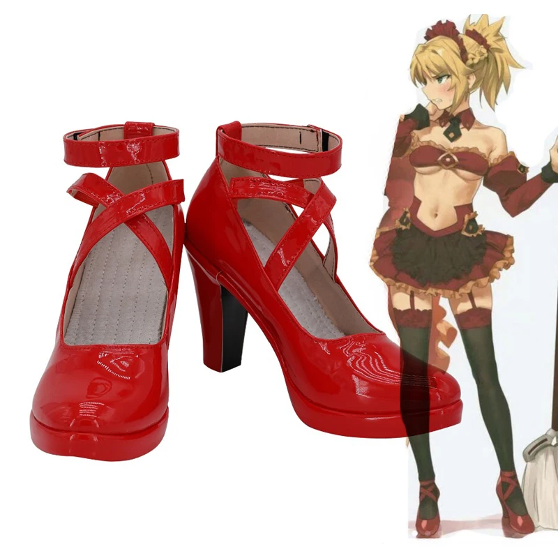 Naujas Likimas Grand Kad Mordred Cosplay batai Anime Batai, specialiai Pritaikyti