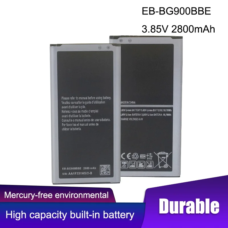 2800mAh, Telefono Baterija EB-BG900BBE EB-BG900BBU Samsung Galaxy S5 G900 G900S G900I G900F G900H 9008V Įkraunamas Baterijas