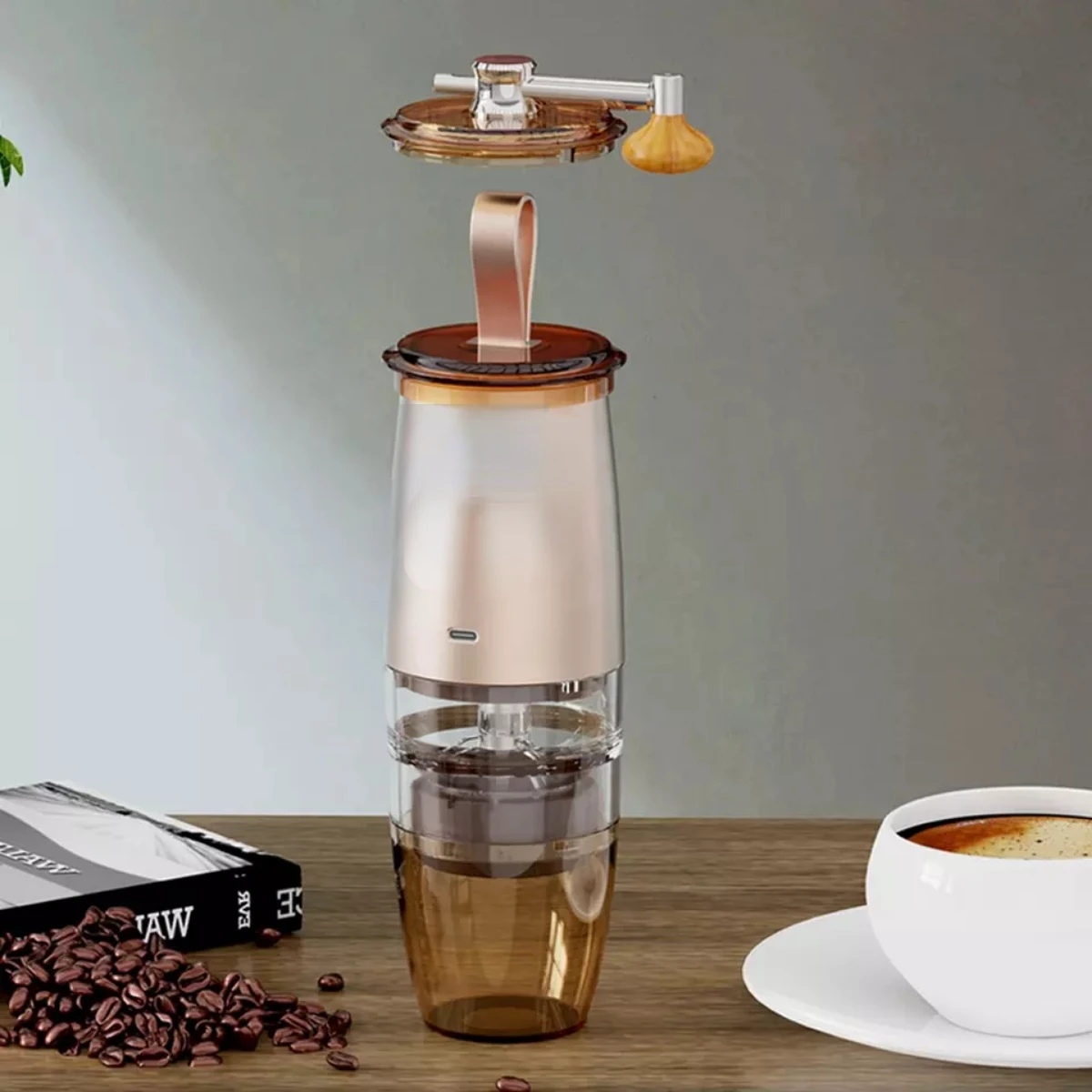 Naujas Atvykimo 2in1 Elektrinė kavos malimo nešiojamų kavos malūnėlis mini kavos malūnėlis