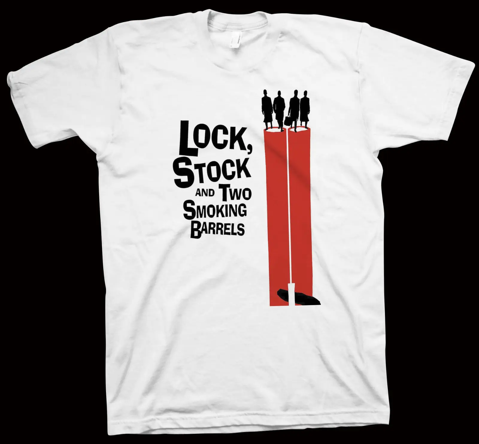 O-Kaklo Hipster Tshirts Lock, Stock ir Du Rūkyti Barelių T-Shirt Movie Print T Shirt Vyrai