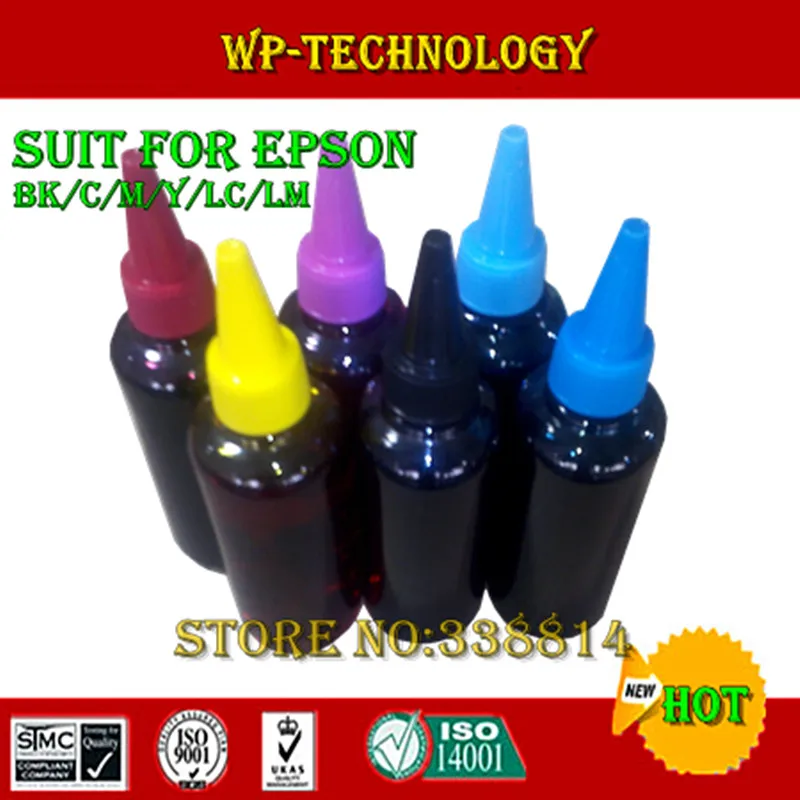 [6color Dyebased]pakaitines rašalo specializuota kostiumas Epson 6 spalvų spausdintuvą ,Aukštos kokybės,BK C M Y, LC, LM.