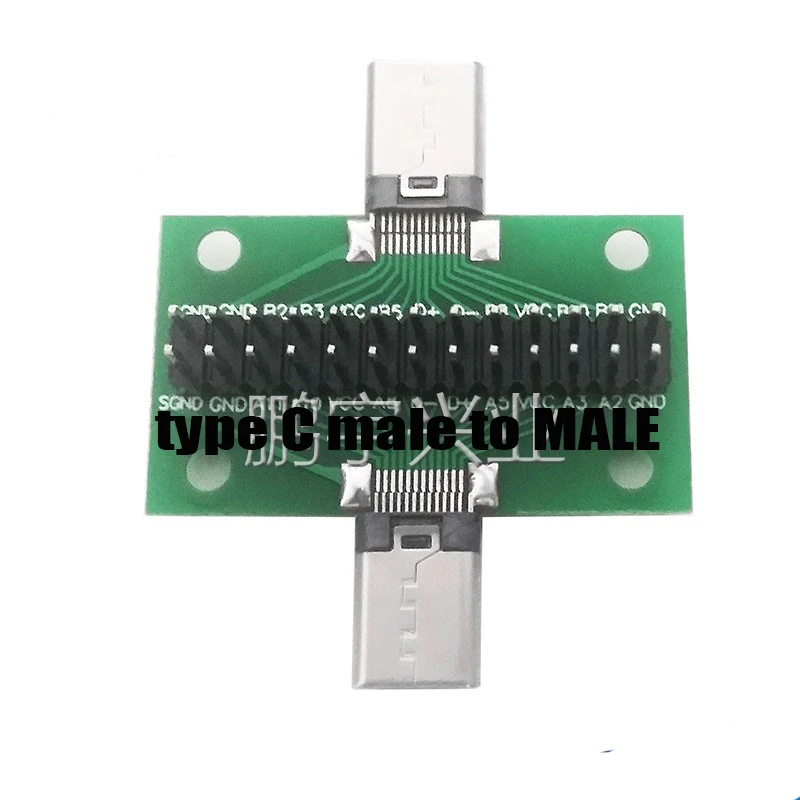 Vyrų Vyrų c Tipo Bandymo PCB lenta Universalus valdybos 24PIN su USB 3.1 Uosto, 20*36MM atsparumas Bandymo lentos su smeigtukais
