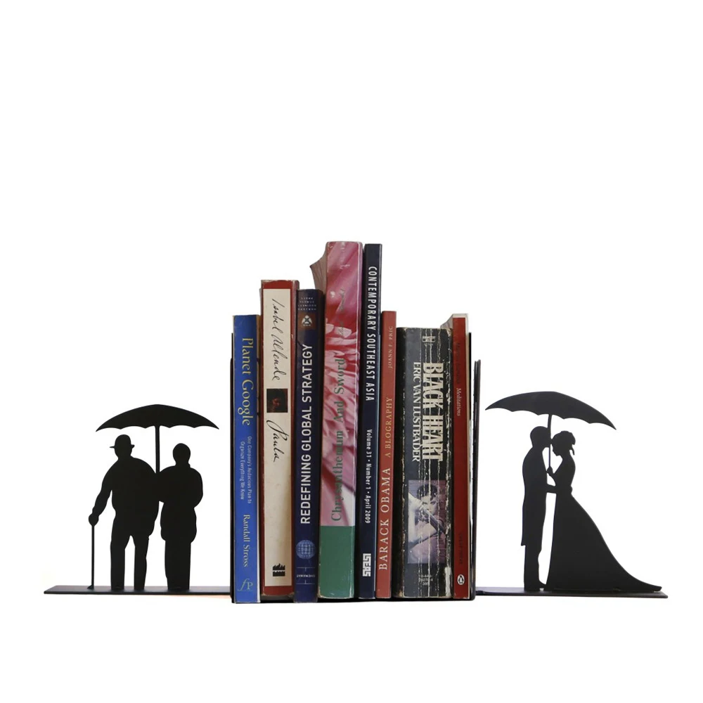 Velnio Ratas / Eifelio Bokštas / Laisvės Statula Metalo Knyga Baigiasi, Naujovė Vintage Juodas stovas knygoms, kaip knyga stovėti namuose ir biure