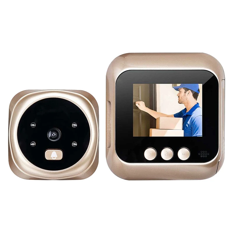 Skambinti Kamera 1080P Namų Smart Doorbell Saugumo Durų Akutė Kamera Su 2,4 Colio Didelės raiškos Ekranas