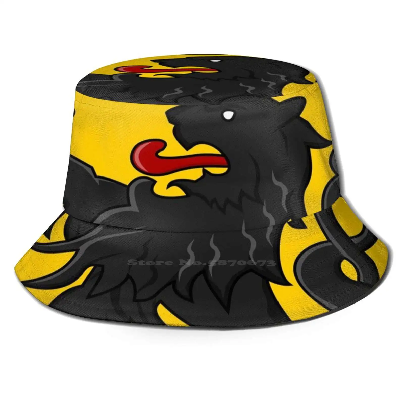 Flandrija - Herbas Kibiro Kepurę Paplūdimio Turizmo Skrybėlės Kvėpuojantis Saulės Bžūp Liūtas Flandrijoje, Flamandų Apskrities Heraldika Heraldikos Žvėris