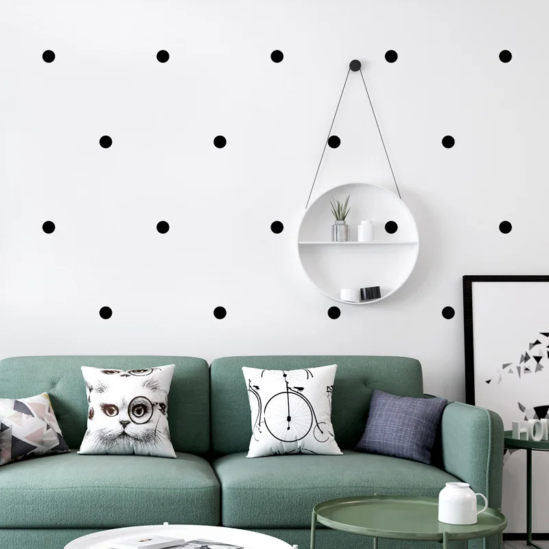 Šiaurės Stiliaus Tapetai Ins Šiuolaikinės Minimalistinė Geometrinių Juoda ir Balta Originalus Dot Kambarį, Miegamąjį, TV Foną