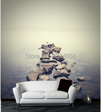 Nemokamas pristatymas custom tapetai, freskos Rūkas Marina šiuolaikinės 3D televizijos sofa-lova, miegamajame tapetai, tapetai, fonas Nuotrauka 1 