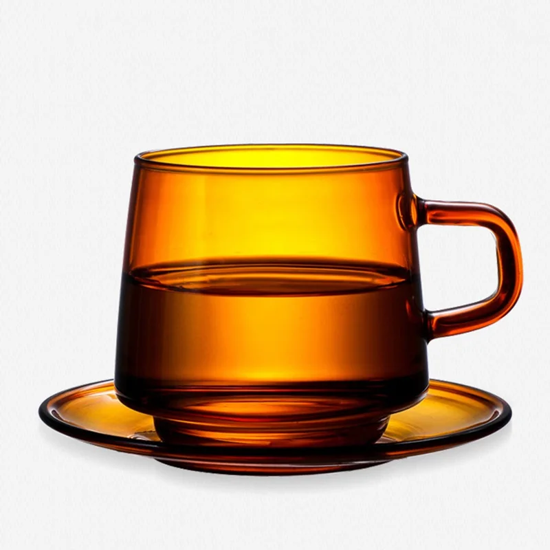 Storio Stiklo Puodelis Pusryčiai Mlik Coffe Cup Namų Atsparus Karščiui Vandens Puodelis Su Rankena Drinkware Virtuvės Įrankiai Nuotrauka 1 