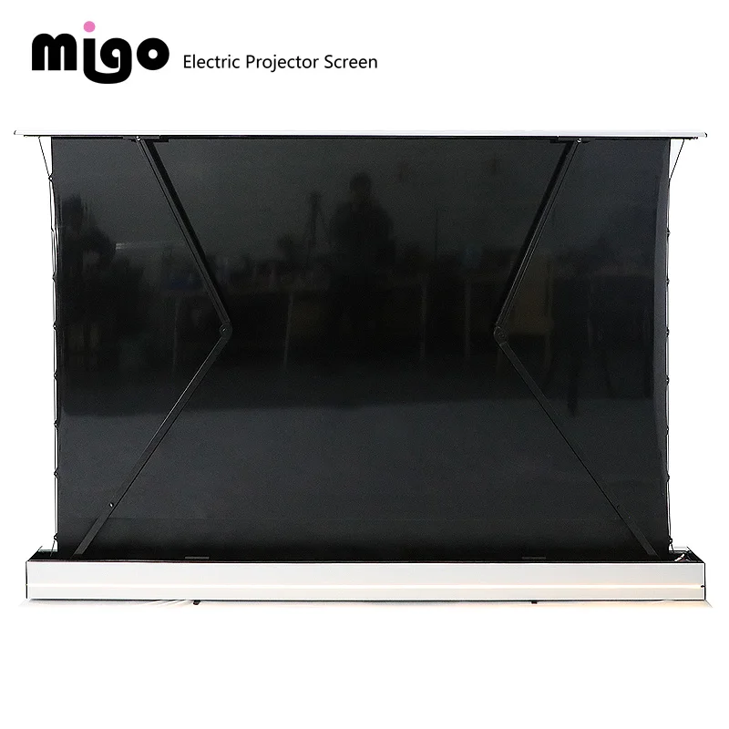 MIGO 120inch elektros variklio trauka iki alr projektorių ekranai grindų auga projekcijos ekranai ust projektorius Nuotrauka 1 