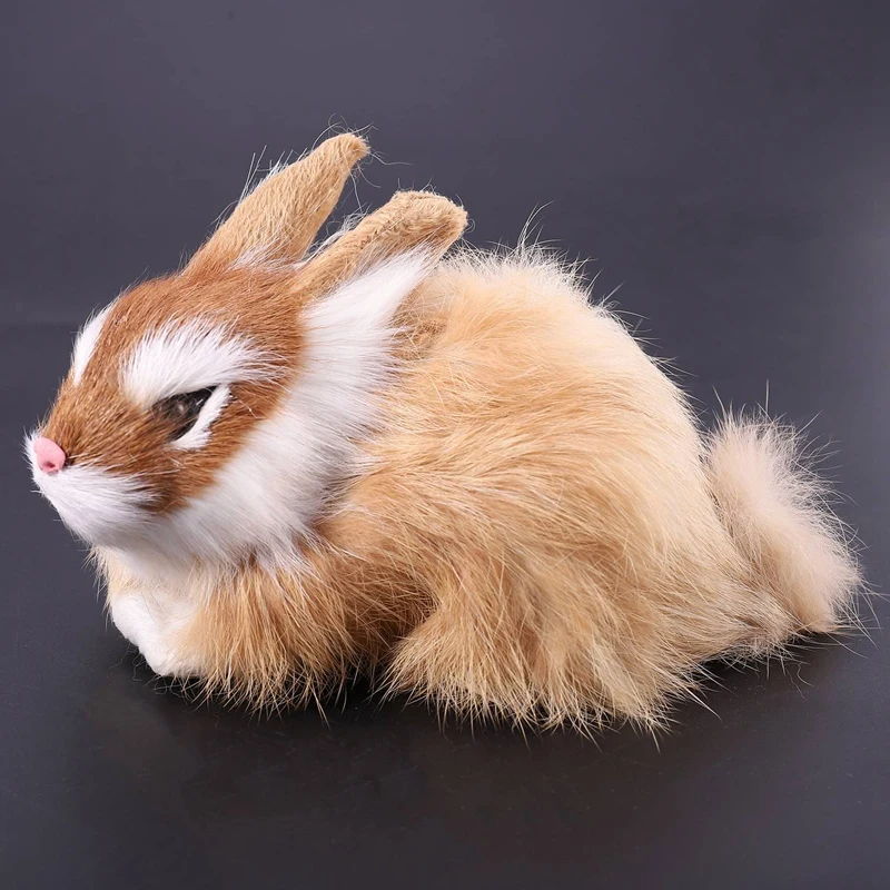 15Cm Mini Realus Mielas Pliušinis Triušių Kailių Tikroviška Gyvūnų Easter Bunny Modeliavimas Rabbit Žaislas Modelis Gimtadienio Dovana Nuotrauka 1 