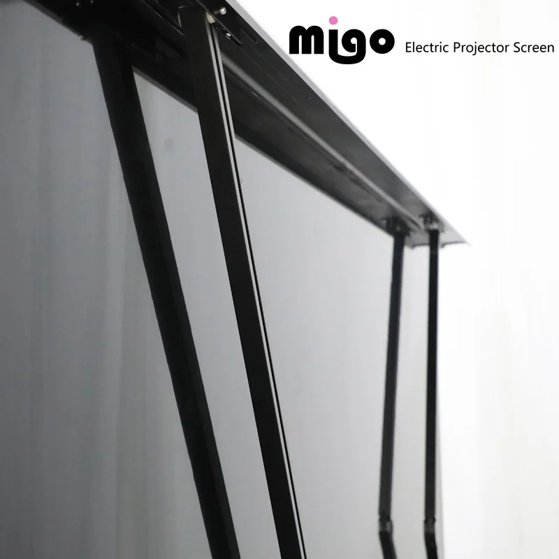 MIGO 120inch elektros variklio trauka iki alr projektorių ekranai grindų auga projekcijos ekranai ust projektorius Nuotrauka 2 
