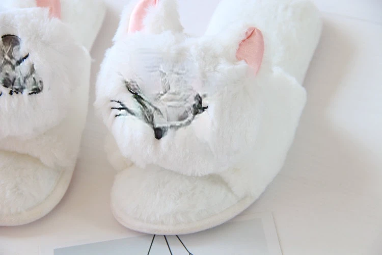 Anime Mėnulis Minkštas Šnipštas Įdaryti Lėlės Katė Animacinių filmų Pliušinis žaislas Namuose Žiemos Korp Patalpų Šiluma Flip Šlepetės neslidžia Nuotrauka 2 