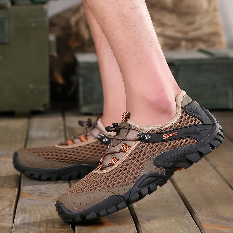 karšto pardavimo 2020 naujas vasaros sandalia masculina vandens avalynė kalnų sandalai lauko vyrų tinklinio skyles orui ne slydimo batų Nuotrauka 2 