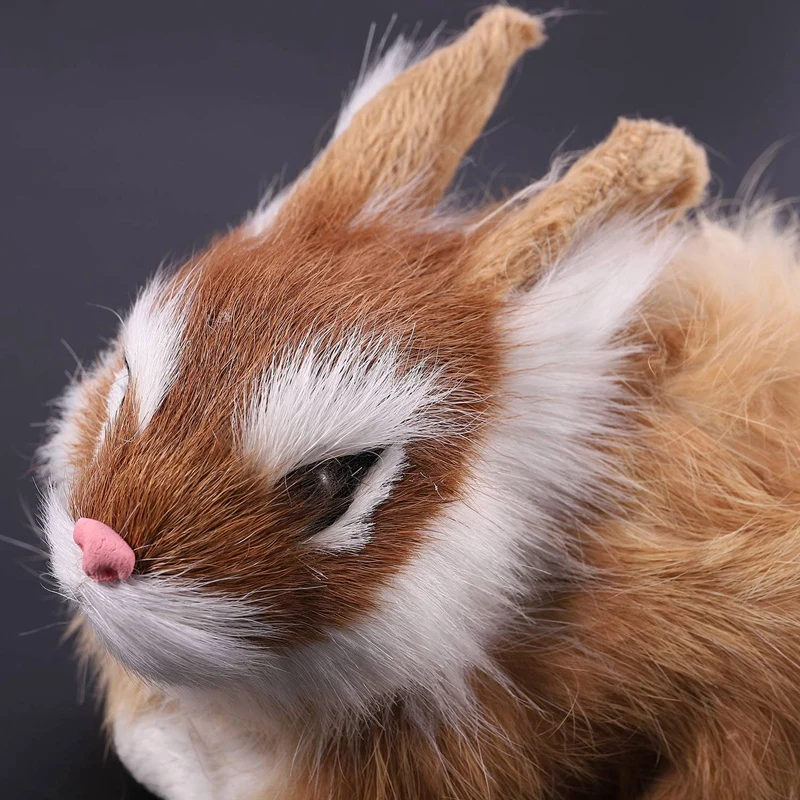 15Cm Mini Realus Mielas Pliušinis Triušių Kailių Tikroviška Gyvūnų Easter Bunny Modeliavimas Rabbit Žaislas Modelis Gimtadienio Dovana Nuotrauka 3 