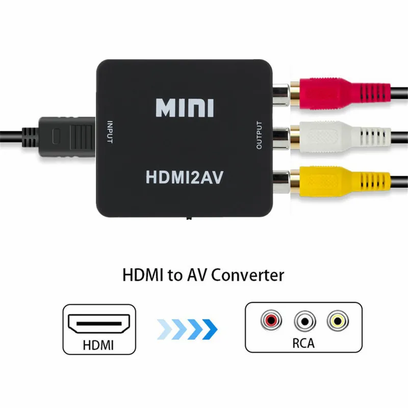 HDMI, AV-converter HDMI AV HD konvertavimo linija 1080p HDMI RCA hdmi2av Nuotrauka 4 