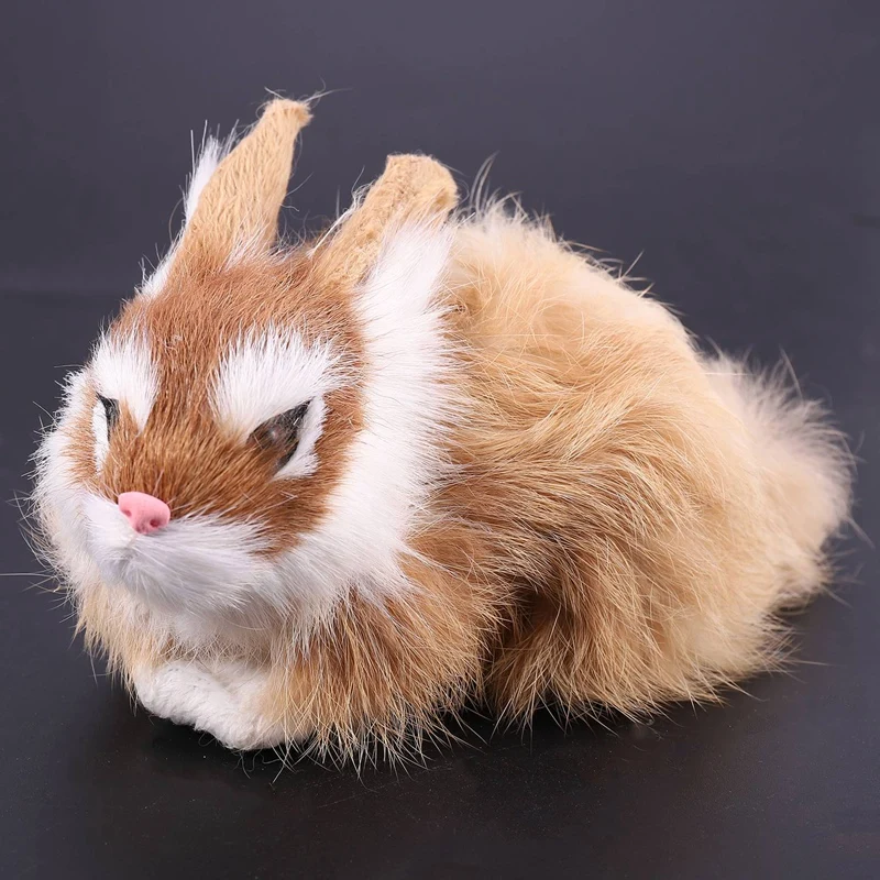 15Cm Mini Realus Mielas Pliušinis Triušių Kailių Tikroviška Gyvūnų Easter Bunny Modeliavimas Rabbit Žaislas Modelis Gimtadienio Dovana Nuotrauka 4 