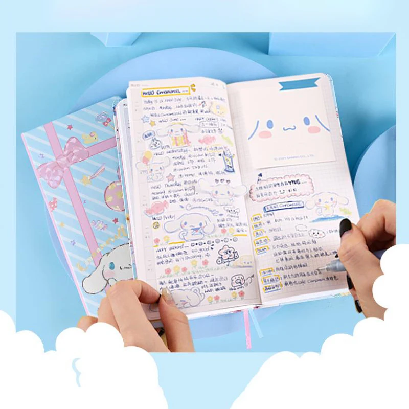 Kawaii Sanrio Mielas Animacinių Filmų Savaitę Planas Nešiojamieji Rašymo Bloknotą Sąsiuvinis Raštinės Reikmenys Kuromi Cinnamoroll Kūrybos Vaikams Dovanos Nuotrauka 5 