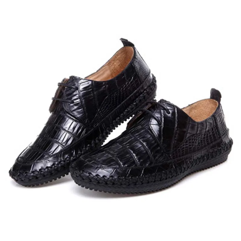 hubu importo krokodilo odos batai gryna Vyrų rankinio batai Nilo krokodilas batai vyriški laisvalaikio bateliai
