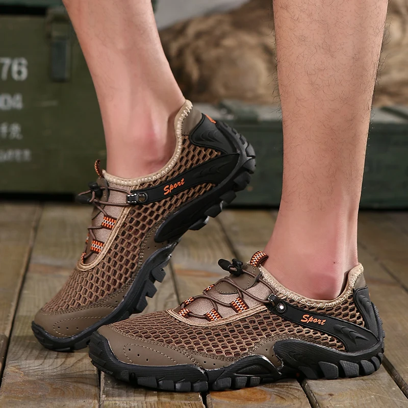 karšto pardavimo 2020 naujas vasaros sandalia masculina vandens avalynė kalnų sandalai lauko vyrų tinklinio skyles orui ne slydimo batų Nuotrauka 3 